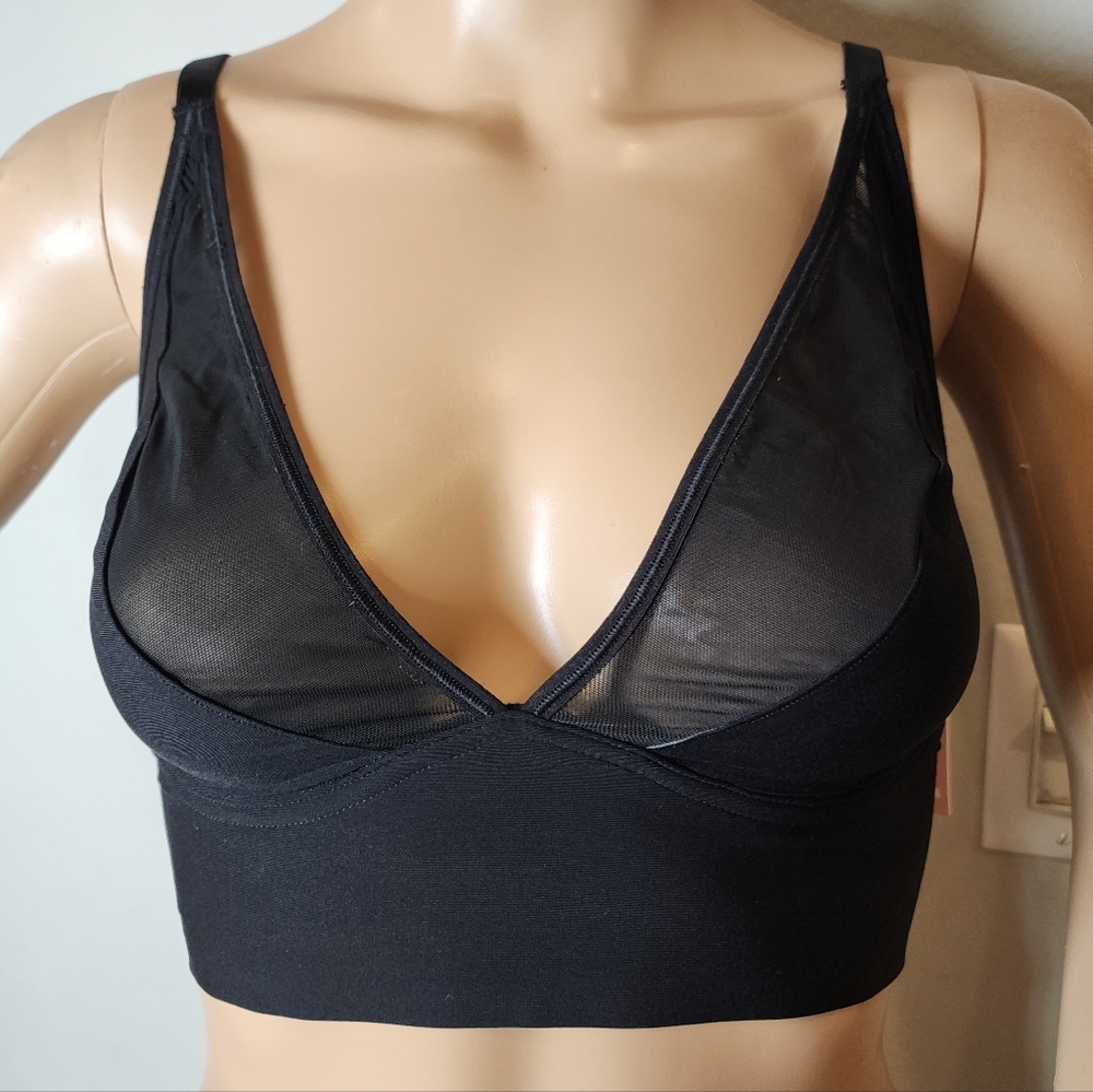 NWT Thirdlove Black Bralette Size Large (Runs Small) Wireless Pullover Stretchy
